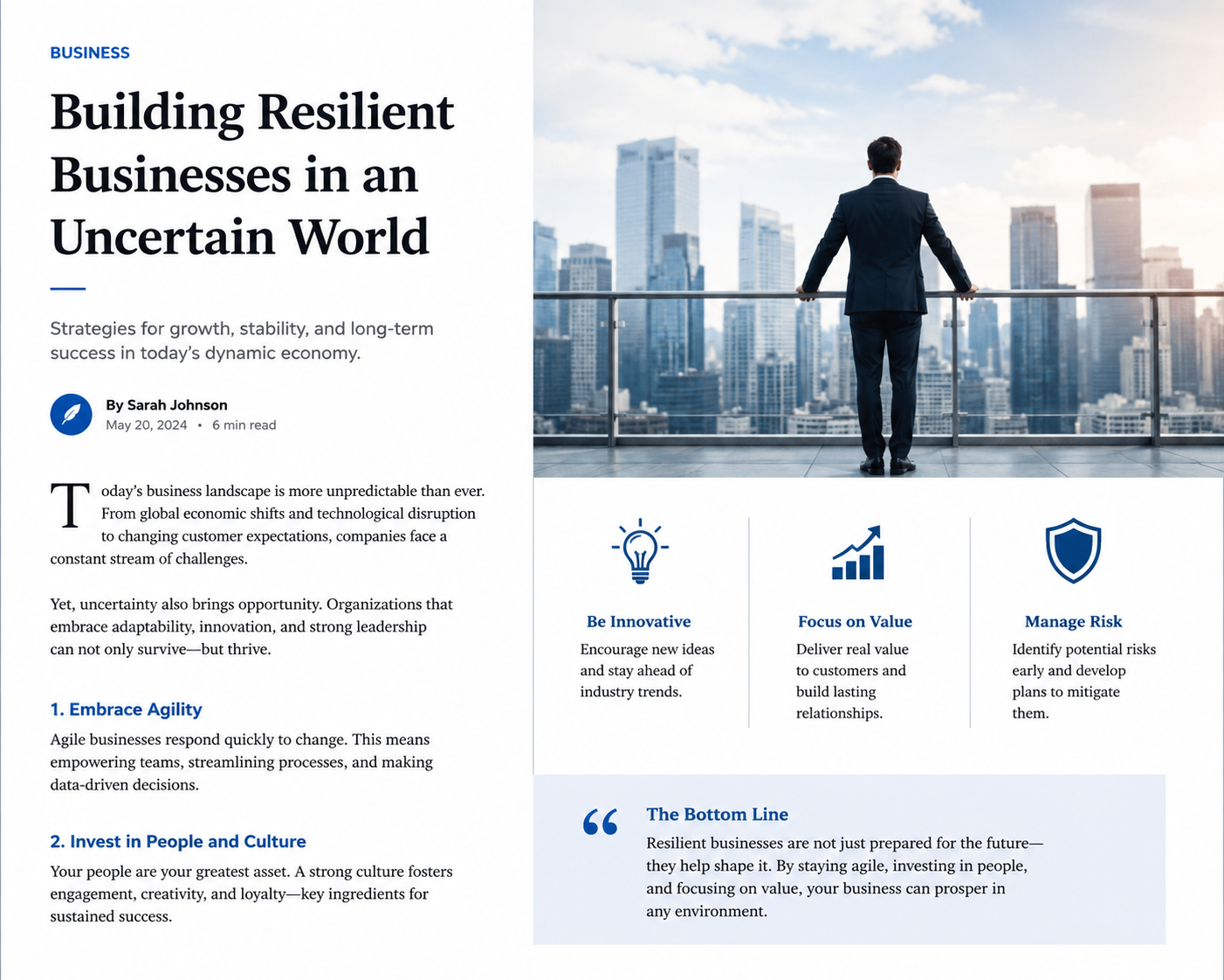 The Importance of Business in the Modern World